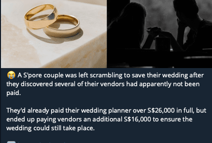 Still trust your wedding planner?